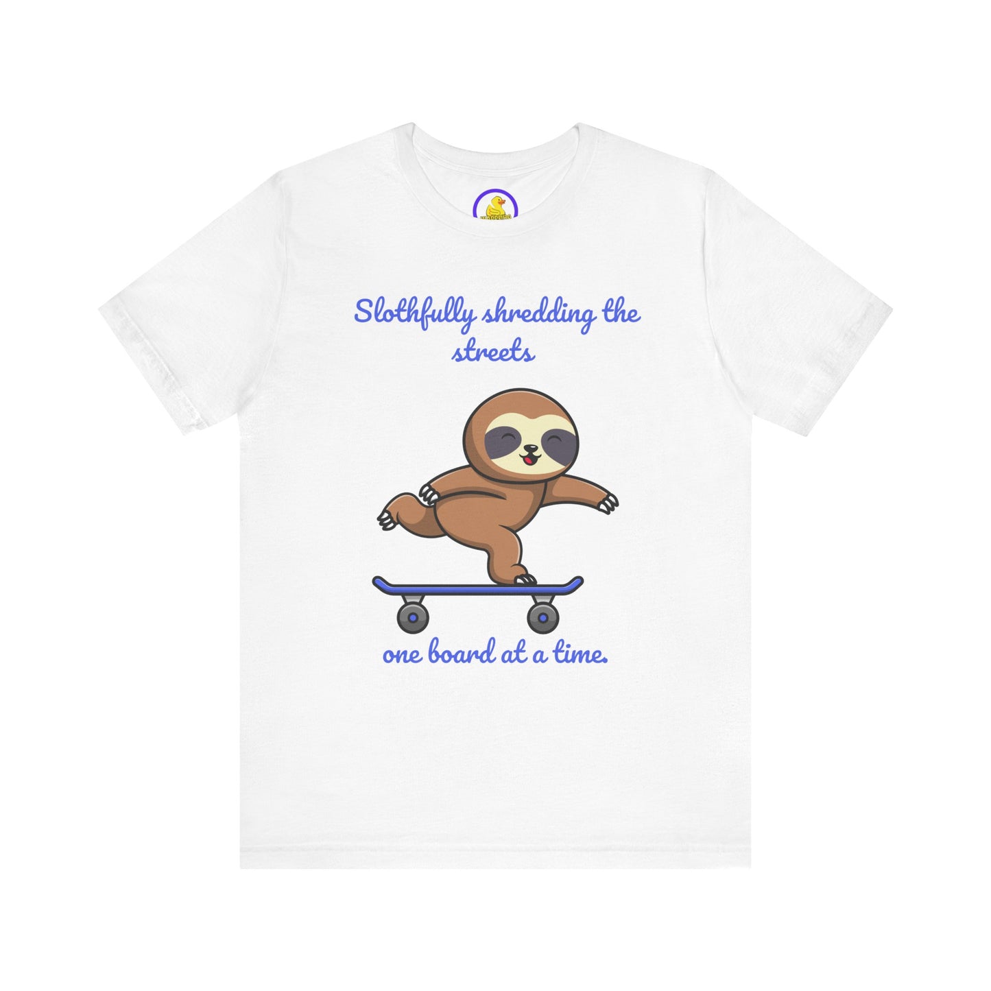 'Sloth Skateboarding Tee' Unisex T-Shirt