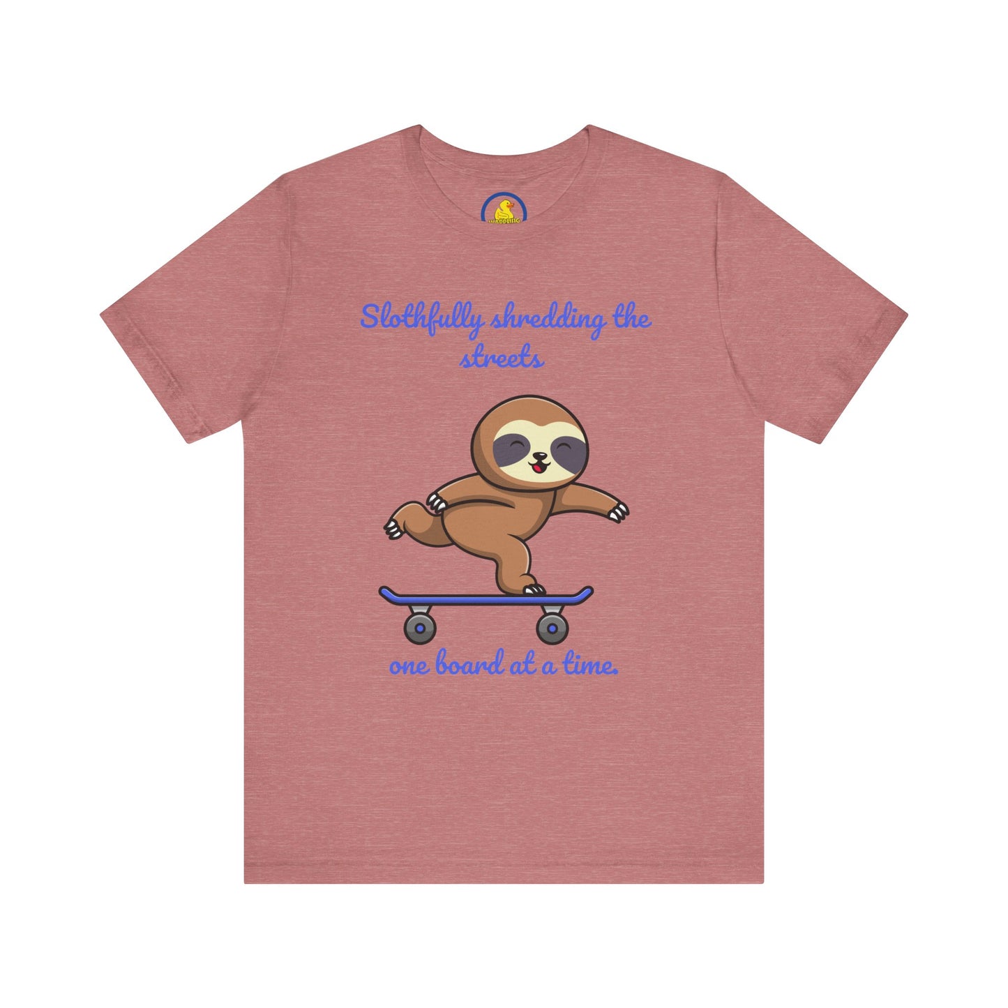 'Sloth Skateboarding Tee' Unisex T-Shirt